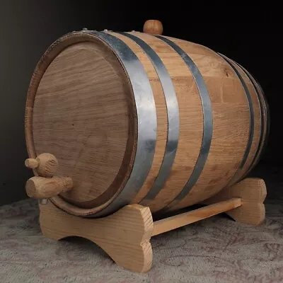 10 Liter Oak Barrel With Galvanized Hoops Great For Whiskey Tequila Or Spirits • $110