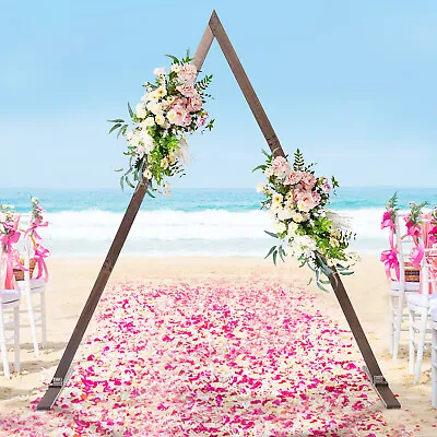 Wood Wedding Arch Polygonal Ceremony Arch Backdrop Flower Stand 7/7.2/7.6/8.2FT • $83.60
