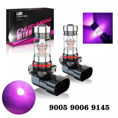 2pcs 9005 9006 Pink Purple LED Fog Lights Bulbs For Lincoln Town Car 2003-2011 • $13.68