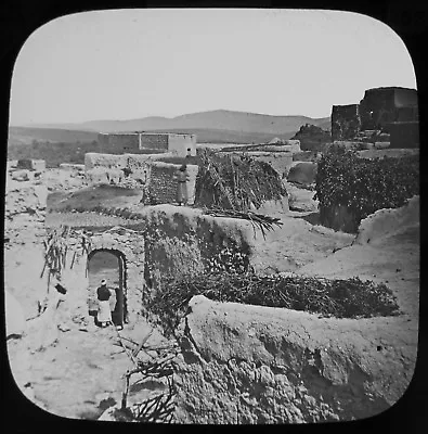 Glass Magic Lantern Slide VIEW IN CANA C1890 OLD VICTORIAN PHOTO • £15