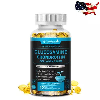 3100mg Glucosamine Chondroitin MSM Vitamin D3 Triple Strength Joint Support • $13.88