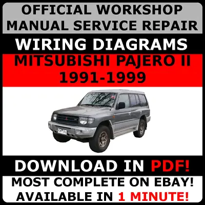 # OFFICIAL WORKSHOP Repair MANUAL For MITSUBISHI PAJERO II 1991-1999 WIRING # • $10.24