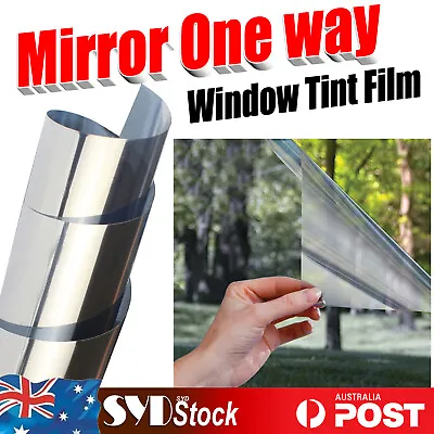 $358.79 • Buy Heat Reduction UV Block Window Film Privacy One Way Mirror Glass Tint Removable