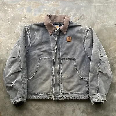 $199.99 • Buy Vintage Carhartt J22 Arctic Quilt Lined Jacket L/XL Fit Boxy Faded Distressed