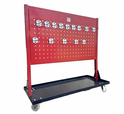 Hanging Peg Metal Board Portable Rack Cart For Auto Body Frame Pulling Clamps • $189.99