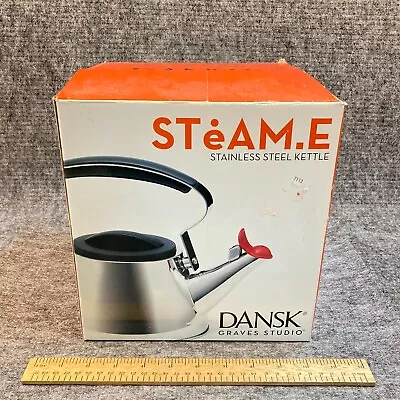 MCM Dansk STeAM.E 2 Qt Stainless Steel Whistle Cap Michael Graves Studio • $120