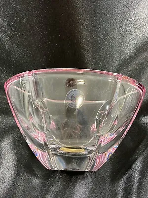 Lenox Lead Cut Crystal Pink Gift Of Knowledge Trinket Pink Candy Art Bowl New • $28.50