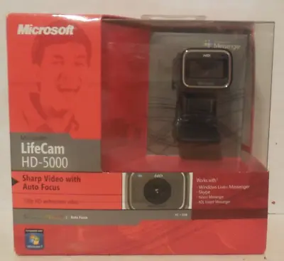 Factory Sealed ~ Microsoft Lifecam HD-5000 720p HD Webcam Camera • $19.95