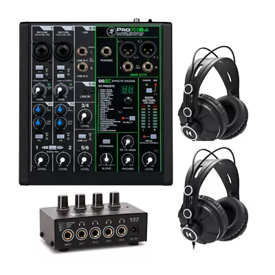 Mackie ProFX Series 6 Mixer Unpowered ProFX6v3 With Amp And 2 Headphones • $199.99