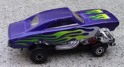 Matchbox Orange Peel  Dodge Charger Candy Purple Green-white Flames Loose • $32.50