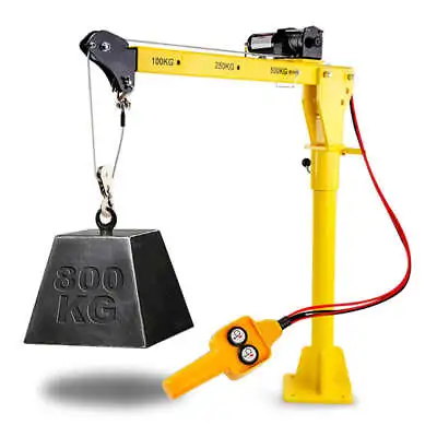 NNEMB 800kg Electric Hoist Winch Crane 12V 360 Degree Engine Car Truck Lift NEW • £1120.68