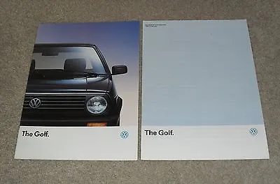 Volkswagen VW Golf Mk2 Brochure 1990 - 1.3 1.6 CL 1.8 GL Diesel Big Bumper • $31.05