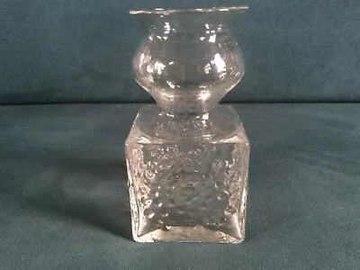 Dartington Frank Thrower FT62 Hyancinth Clear Glass Vase Abstract Mid Century • $45