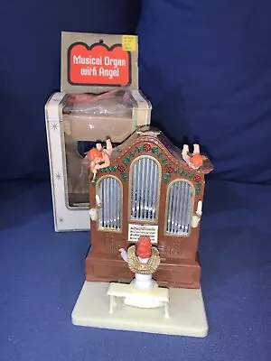 Vintage Angel Playing Organ Music Box Plays Silent Night With Box Works Read • $24.99