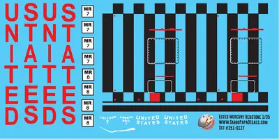 Estes Mercury Redstone 1/35 Scale Decals • $15