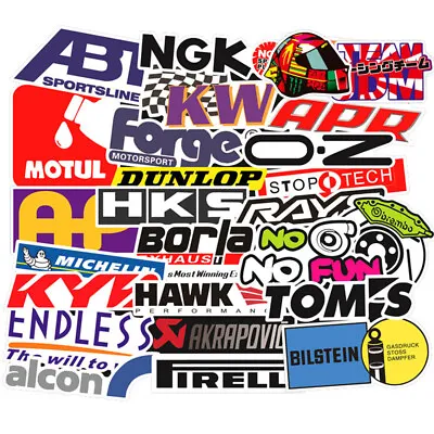 100Pcs JDM Brand Logo Themed Waterproof Stickers Pack Motorcycle Car Racing Moto • $9.99