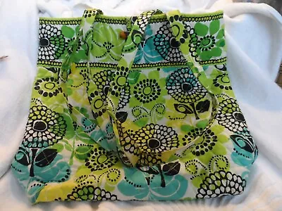 Vera Bradley Large Toggle Tote In Limes Up Pattern  #2 • $23