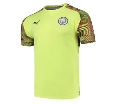 Puma Manchester City Training Jersey Soccer Yellow 755798-19 Mens Size M • $29.99