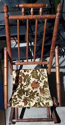 Antique Stick & Ball Spindle Rocking Rocker Chair Childs Children's  • $319.50