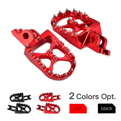 $31.99 • Buy Foot Pegs Footrests Wide FAT Anodized Billet For Honda CR125R CR250R 2002-2007