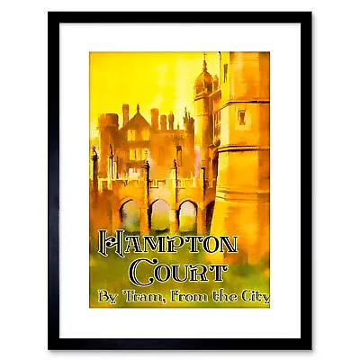 £14.99 • Buy Travel Hampton Court Palace Tudor England Landmark Tram UK Framed Print 9x7 Inch