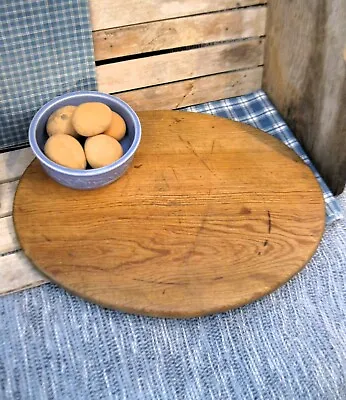 LG Oval Antique Wood Bread Cutting Board Original Surface • $128