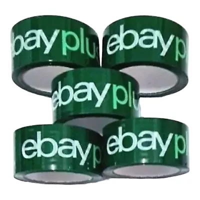 5x Rolls EBay Green Packing Tape Carton Box Bag Sticky Tape Plus • £9.36