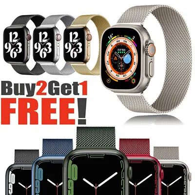 $11.39 • Buy Magnetic Mesh Band Strap Loop For Apple Watch Series 8 7 38/41/42/40/44/45/49mm