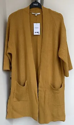 Next Woman’s Mustard Yellow Open Cardigan - Medium • £8