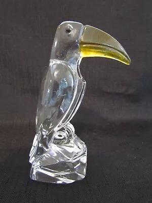 Toucan Lead Crystal 4.75  Tall Bird Vintage Paperweight • $24.99