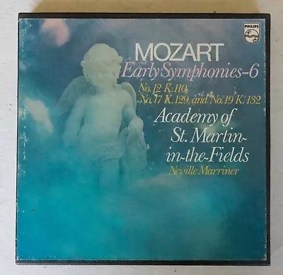 Mozart Early Symphonies Vol 6 Marriner 7  Reel 4T Dolby Tape 7 1/2 Ips TESTED • $29.50