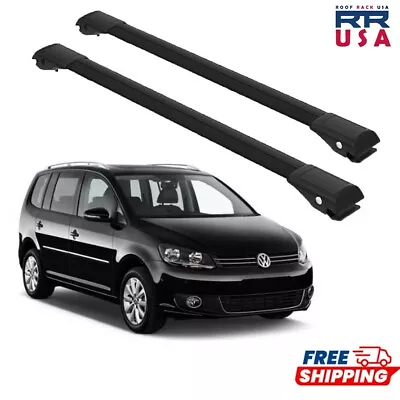 For Volkswagen Touran I 2010-2015  Cross Bars Roof Rack Black • $129