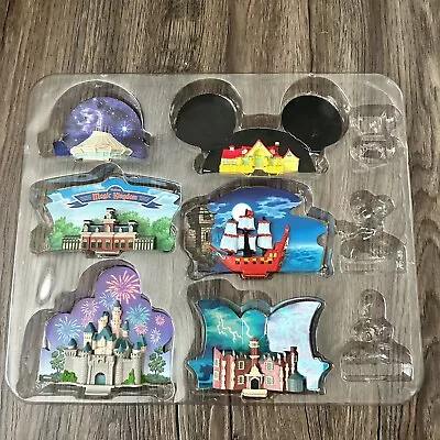 Disney Magic Kingdom Board Game Parts - 6 Plastic Attractions With Backgrounds • $9.99