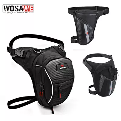 WOSAWE Unisex Motorcycle Leg Bag Riding Reflective Backpack Bicycle Waist Bag 3L • $26.23