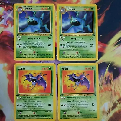 $1.25 • Buy Pokémon TCG Golbat Fossil 34 Regular 1st Edition Uncommon X3