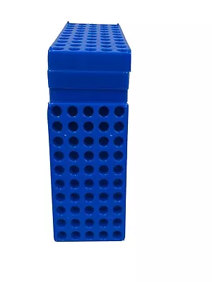 Lanrain Plastic Vial Tube Rack 18.5cm  ID 50-Well Polypropylene Blue • $1.99