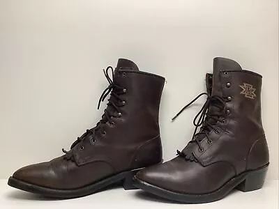 Vtg Womens Unbranded Work Dark Brown Boots Size 9.5 M • $39.99