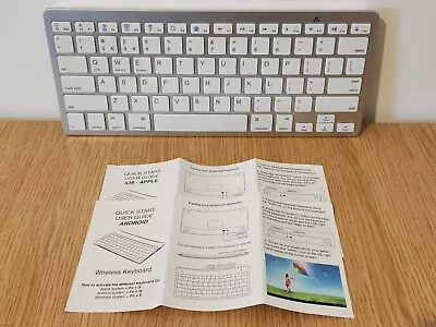 Wireless Bluetooth QWERTY Keyboard For IMAC IPAD Android Phone Tablet PC UK Slim • £8.99