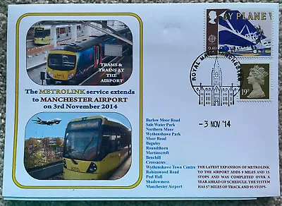 Metrolink Service Extends To Manchester Airport 2014 Dawn First Day Cover • $6.16