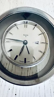 ** Vintage Bulova French Desk Top Alarm Clock 8 DAY  1950' 1960's Runs Great • $100