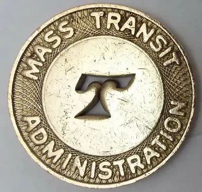 MTA Maryland Good For One Fare T Hole Transit Token 22mm • $7.95