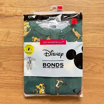 BONDS X Disney Lion King Wondersuit Green Size 00 1 BNIP • $32.99