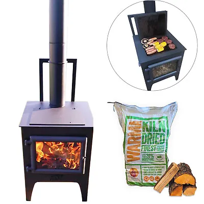 Esse Outdoor Cooker Stove Barbecue Grill Oven Wood Burner + 25kg Hardwood Logs • £825