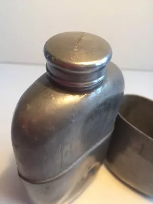 £29.99 • Buy G & J W Hawksley Of Sheffield Civil War Era Vintage Pewter Pill Style Hip Flask