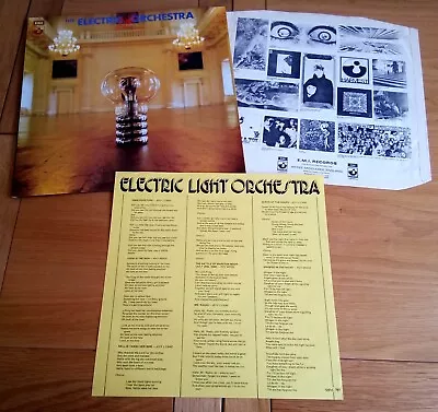 £100 • Buy ELECTRIC LIGHT ORCHESTRA 1st RARE ORIG'71 UK HARVEST LP W/INSERT ARCHIVE VINYL!!