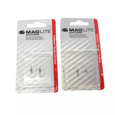 Maglite Solitaire Flashlight Replacement Bulbs 2 Packs Of 2 1-Cell AAA LK3A001 • $9.99