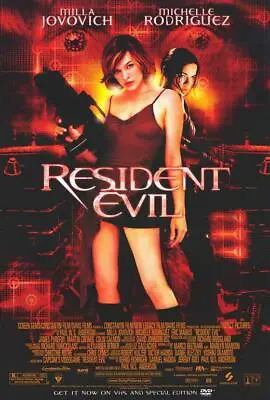RESIDENT EVIL Movie POSTER 11 X 17 Milla Jovovich Michelle Rodriguez D • £11.53
