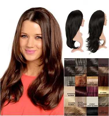 KOKO Angelina Reversible Half Head Wig 3/4 Weave Flick? Straight Like Real Hair • £21.95