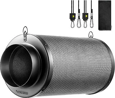 VIVOSUN 4  6  8 Inch Black Air Carbon Filter Virgin Charcoal For Inline Fan • $42.99