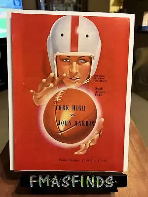 G2 1952 JOHN HARRIS Vs YORK PA High School Football Program Pennsylvania  • $20